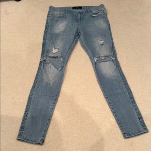 Represent Men’s Distressed Skinny Jeans Size: 32